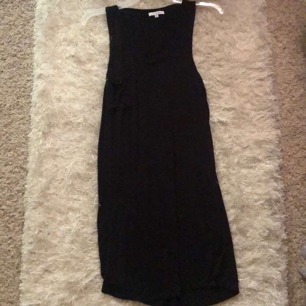 Black tank top pocket dress